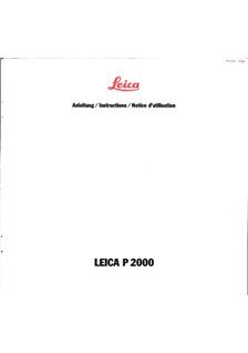 Leica Pradovit P 2000 manual. Camera Instructions.